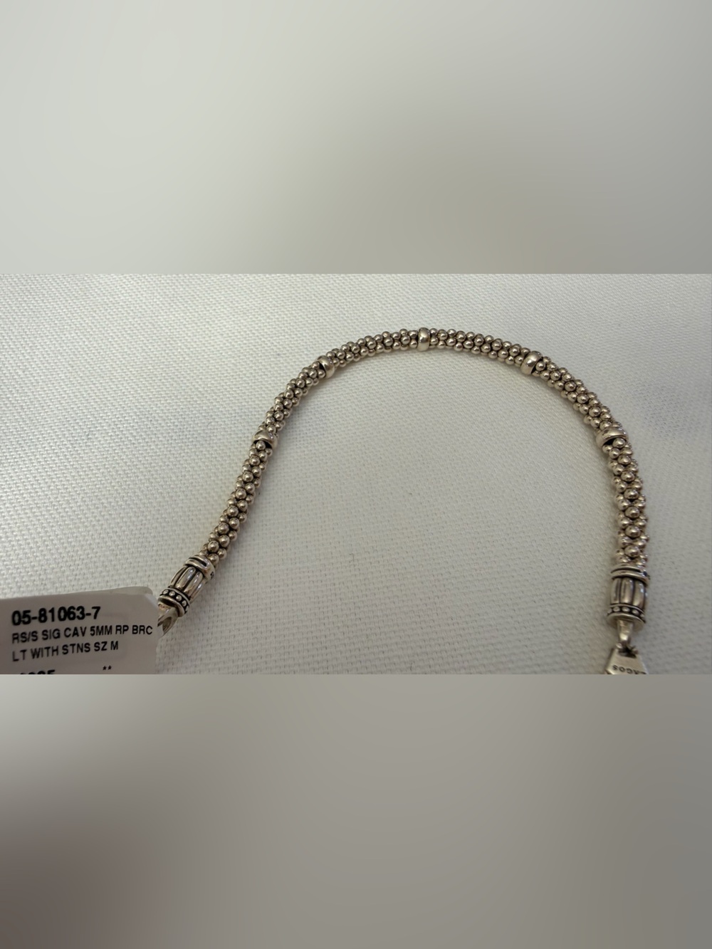 LAGOS Sterling Silver Caviar Bracelet 5mm - Picture 9 of 9